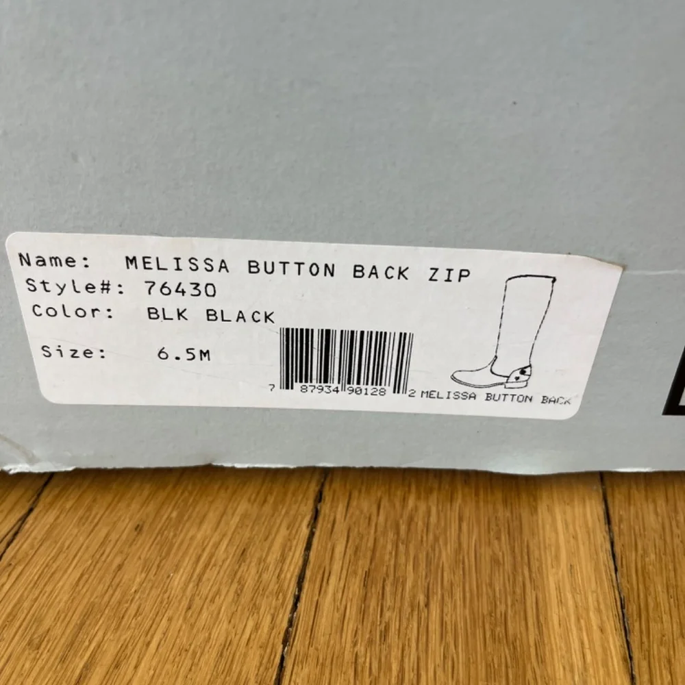 Frye Melissa Button  Back Zip Leather Riding Boots size 6.5 New With Tags - Picture 3 of 5